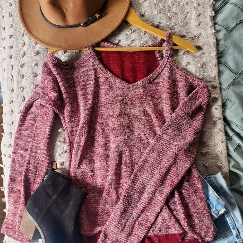 Red wine blouse